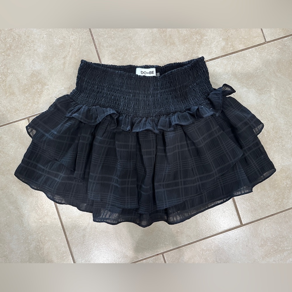 DO+BE Dark Plaid Skater Skirt
